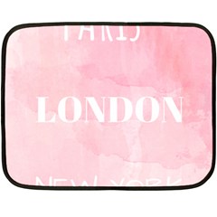 Paris, London, New York Double Sided Fleece Blanket (mini)  by Lullaby