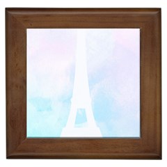 Pastel Eiffel s Tower, Paris Framed Tile by Lullaby