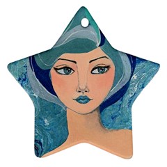 Blue Girl Ornament (star) by CKArtCreations