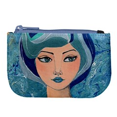 Blue Girl Large Coin Purse by CKArtCreations