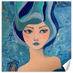 Blue Girl Canvas 16  X 16  by CKArtCreations