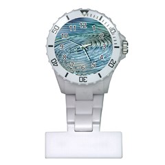 Wave Concentric Waves Circles Water Plastic Nurses Watch by Alisyart