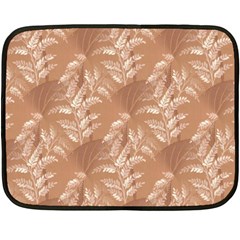 Scrapbook Leaves Decorative Double Sided Fleece Blanket (mini)  by Simbadda