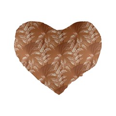 Scrapbook Leaves Decorative Standard 16  Premium Flano Heart Shape Cushions by Simbadda