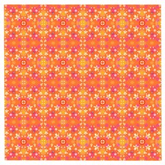  Pattern Abstract Orange Wooden Puzzle Square by Simbadda
