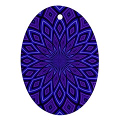 Kaleidoscope Abstract Background Oval Ornament (two Sides) by Simbadda