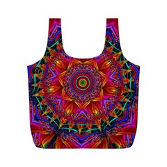 Kaleidoscope Pattern Ornament Full Print Recycle Bag (m) by Simbadda