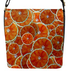 Oranges Background Texture Pattern Flap Closure Messenger Bag (s)