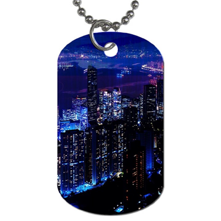 Night City Dark Dog Tag (One Side)