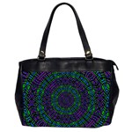 Texture Pattern Line Colorful Circle Art Background Design Decorative Symmetry Style Shape  Oversize Office Handbag (2 Sides) Front