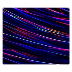 Nightlife Neon Techno Black Lamp Motion Green Street Dark Blurred Move Abstract Velocity Evening Tim Double Sided Flano Blanket (small)  by Vaneshart