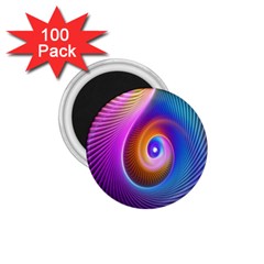 3d Abstract Fractal Bright 1 75  Magnets (100 Pack) 