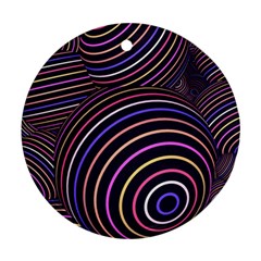 Abtract Colorful Spheres Round Ornament (two Sides) by Vaneshart