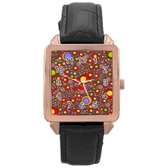 Zappwaits Pop Rose Gold Leather Watch  by zappwaits