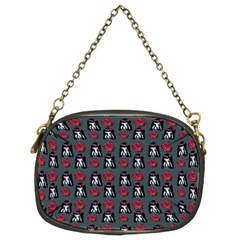 Girl Flower Pattern Grey Chain Purse (two Sides) by snowwhitegirl