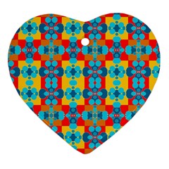 Pop Art  Heart Ornament (two Sides) by Sobalvarro