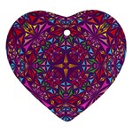 Kaleidoscope  Ornament (Heart) Front