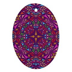 Kaleidoscope  Oval Ornament (two Sides) by Sobalvarro