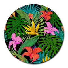 Tropical Greens Round Mousepads by Sobalvarro
