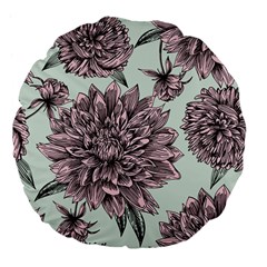 Flowers Large 18  Premium Flano Round Cushions by Sobalvarro