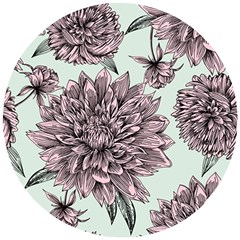 Flowers Wooden Puzzle Round by Sobalvarro