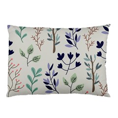 Dark Tone Plant Pattern Pillow Case (two Sides)