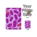 Exotic Tropical Leafs Watercolor Pattern Playing Cards 54 Designs (Mini) Front - Heart5