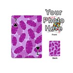 Exotic Tropical Leafs Watercolor Pattern Playing Cards 54 Designs (Mini) Front - Spade7