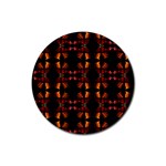 Christmas Bells Background Rubber Coaster (Round)  Front