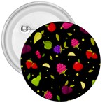 Vector Seamless Summer Fruits Pattern Colorful Cartoon Background 3  Buttons