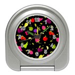 Vector Seamless Summer Fruits Pattern Colorful Cartoon Background Travel Alarm Clock