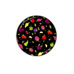 Vector Seamless Summer Fruits Pattern Colorful Cartoon Background Hat Clip Ball Marker (4 pack)