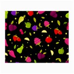 Vector Seamless Summer Fruits Pattern Colorful Cartoon Background Small Glasses Cloth