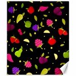 Vector Seamless Summer Fruits Pattern Colorful Cartoon Background Canvas 8  x 10 