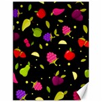 Vector Seamless Summer Fruits Pattern Colorful Cartoon Background Canvas 12  x 16 