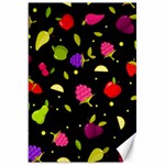 Vector Seamless Summer Fruits Pattern Colorful Cartoon Background Canvas 20  x 30 