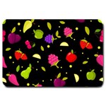 Vector Seamless Summer Fruits Pattern Colorful Cartoon Background Large Doormat 