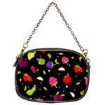 Vector Seamless Summer Fruits Pattern Colorful Cartoon Background Chain Purse (One Side)
