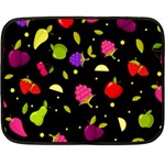 Vector Seamless Summer Fruits Pattern Colorful Cartoon Background Fleece Blanket (Mini)