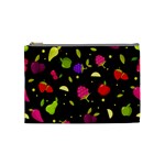 Vector Seamless Summer Fruits Pattern Colorful Cartoon Background Cosmetic Bag (Medium)