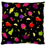 Vector Seamless Summer Fruits Pattern Colorful Cartoon Background Large Cushion Case (Two Sides)