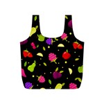 Vector Seamless Summer Fruits Pattern Colorful Cartoon Background Full Print Recycle Bag (S)