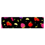 Vector Seamless Summer Fruits Pattern Colorful Cartoon Background Satin Scarf (Oblong)