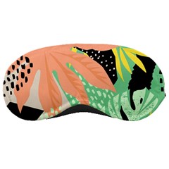 Abstract Seamless Pattern With Tropical Leaves Hand Draw Texture Vector Sleeping Mask by Vaneshart