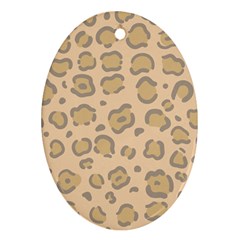 Leopard Print Oval Ornament (two Sides) by Sobalvarro