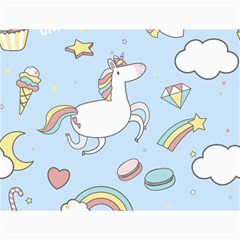 Unicorn Seamless Pattern Background Vector Canvas 18  X 24  by Sobalvarro