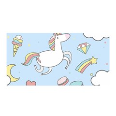 Unicorn Seamless Pattern Background Vector Satin Wrap by Sobalvarro