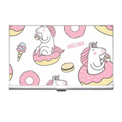 Unicorn Seamless Pattern Background Vector (1) Business Card Holder by Sobalvarro