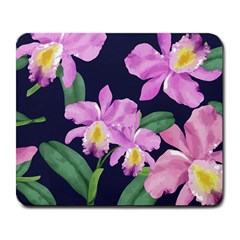 Vector Hand Drawn Orchid Flower Pattern Large Mousepads by Sobalvarro