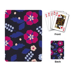 Vector Seamless Flower And Leaves Pattern Playing Cards Single Design (rectangle) by Sobalvarro